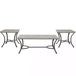 Kirklands Home Faux Concrete 3-pc. Coffee & Side Table Set Tan