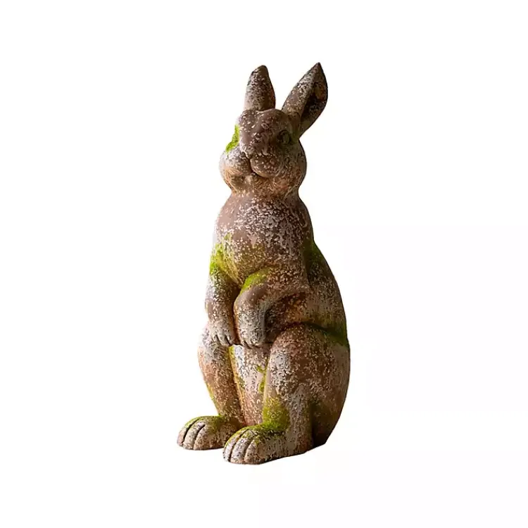 Kirklands Home Faux Concrete Rabbit Outdoor Statue New