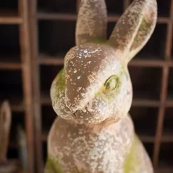 Kirklands Home Faux Concrete Rabbit Outdoor Statue New