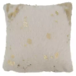 Pillows>Kirklands Home Faux Cow Hide and Gold Foil Accent Pillow