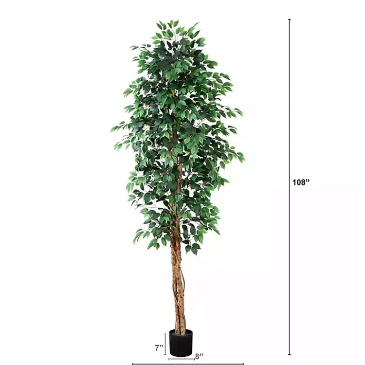 Trees & Topiaries>Kirklands Home Faux Ficus Tree, 9 ft.