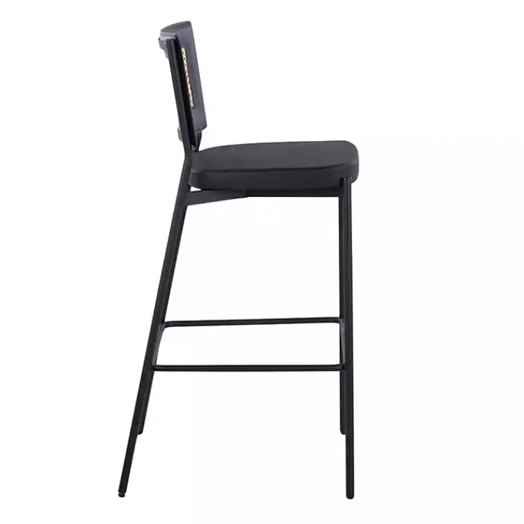 Kirklands Home Faux Leather and Rattan Bar Stools, Set of 2 Clearance