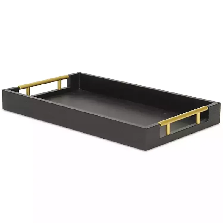 Decorative Trays>Kirklands Home Faux Leather Snakeskin Tray Black
