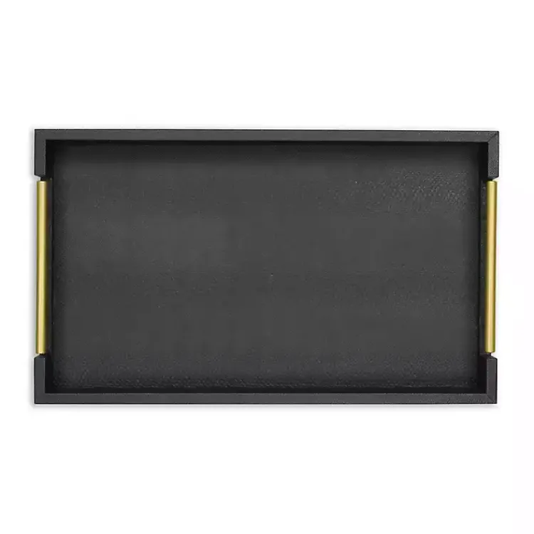 Decorative Trays>Kirklands Home Faux Leather Snakeskin Tray Black