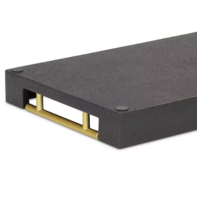 Decorative Trays>Kirklands Home Faux Leather Snakeskin Tray Black