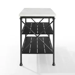 Kirklands Home Faux Marble Top 3-Tier Melody Kitchen Island Hot