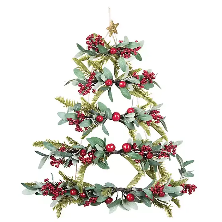 Christmas Art & Wall Decor>Kirklands Home Faux Tiered Wall Christmas Tree