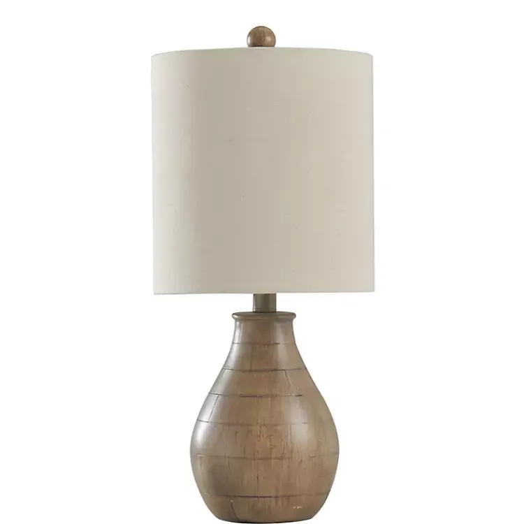 Kirklands Home Faux Wood Accent Table Lamp White Online