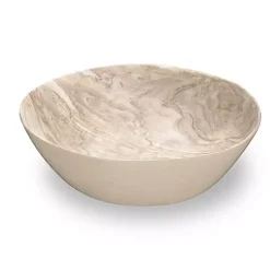 Kirklands Home Faux Wood Melamine Serving Bowl Tan Hot