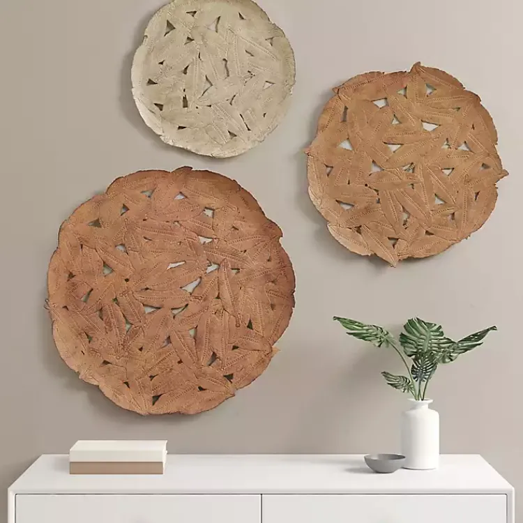 Kirklands Home Feathers Collage 3-pc. Wall Plaque Set Hot