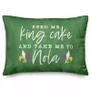 Mardi Gras Decorations>Kirklands Home Feed Me King Cake Lumbar Pillow