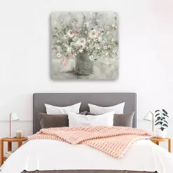 Kirklands Home Felicitous Floral Canvas Art Print, 40X40 in. Gray New