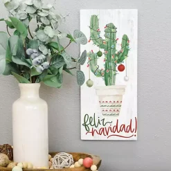Christmas Art & Wall Decor>Kirklands Home Feliz Navidad Cactus Wall Plaque