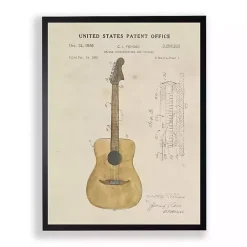 Kirklands Home Fender Guitar Framed Art Print Hot