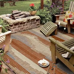 Kirklands Home Fernandina Outdoor Area Rug, 9x12 Brown Clearance