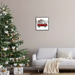 Christmas Art & Wall Decor>Kirklands Home Festive Christmas Van Framed Art Print