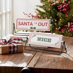 Christmas Decorations>Kirklands Home Festive Reversible 2-pc. Christmas Sign Set