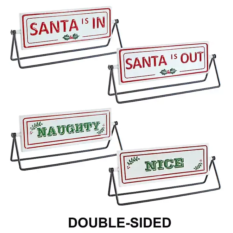 Christmas Decorations>Kirklands Home Festive Reversible 2-pc. Christmas Sign Set