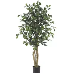 Trees & Topiaries>Kirklands Home Ficus Silk Tree, 4 ft.