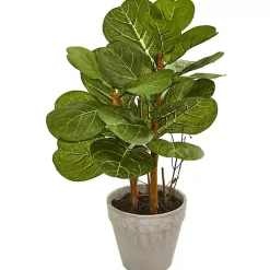 Trees & Topiaries>Kirklands Home Fiddle Leaf Plant Arrangement, 22 in.