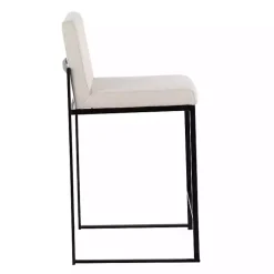 Kirklands Home Fiji Beige Upholstered Counter Stools, Set of 3 Tan Online