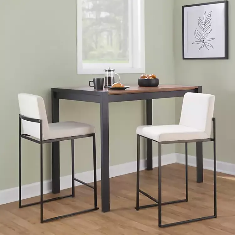 Kirklands Home Fiji Beige Upholstered Counter Stools, Set of 3 Tan Online