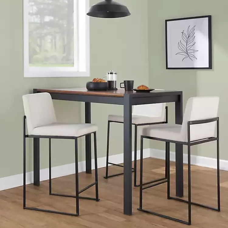 Kirklands Home Fiji Beige Upholstered Counter Stools, Set of 3 Tan Online
