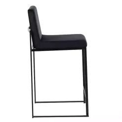 Kirklands Home Fiji Velvet Counter Stools, Set of 3 Black Best