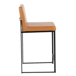 Kirklands Home Fiji Camel Faux Leather Counter Stools, Set of 2 Tan New