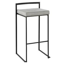 Kirklands Home Fiji Stackable Bar Stools, Set of 2 Gray Best