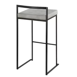 Kirklands Home Fiji Stackable Bar Stools, Set of 2 Gray Best