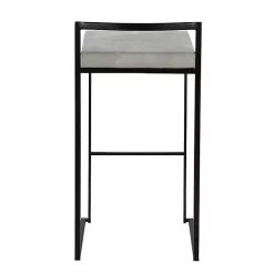 Kirklands Home Fiji Stackable Bar Stools, Set of 2 Gray Best