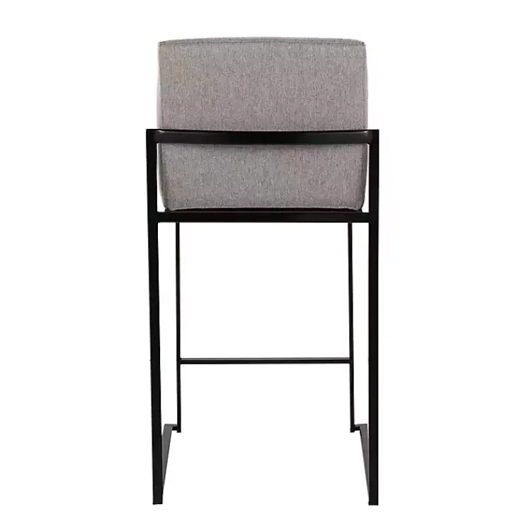 Kirklands Home Fiji Upholstered Counter Stools, Set of 3 Gray