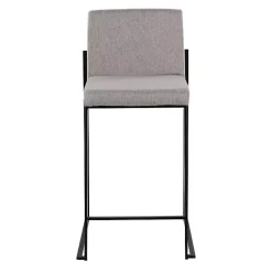 Kirklands Home Fiji Upholstered Counter Stools, Set of 3 Gray