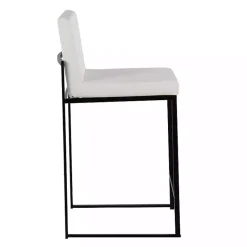 Kirklands Home Fiji Faux Leather Counter Stools, Set of 3 White Clearance