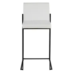 Kirklands Home Fiji Faux Leather Counter Stools, Set of 3 White Clearance