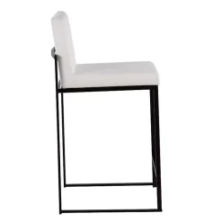 Kirklands Home Fiji Velvet Counter Stools, Set of 3 White New