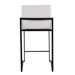 Kirklands Home Fiji Velvet Counter Stools, Set of 3 White New