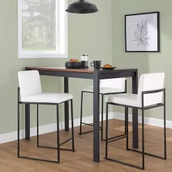 Kirklands Home Fiji Velvet Counter Stools, Set of 3 White New