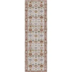 Kirklands Home Fiona Vintage Bordered Runner, 2x7 Outlet