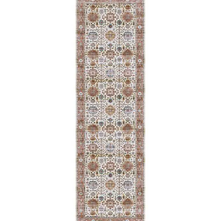 Kirklands Home Fiona Vintage Bordered Runner, 2x7 Outlet