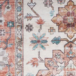 Kirklands Home Fiona Vintage Bordered Runner, 2x7 Outlet