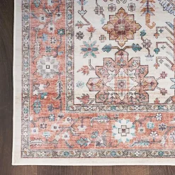 Kirklands Home Fiona Vintage Bordered Runner, 2x7 Outlet