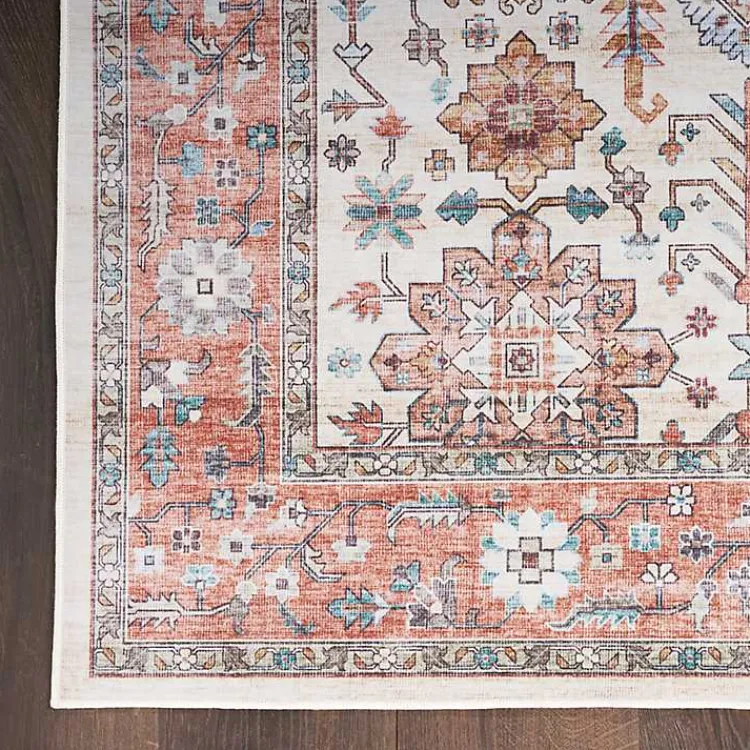Kirklands Home Fiona Vintage Bordered Runner, 2x7 Outlet