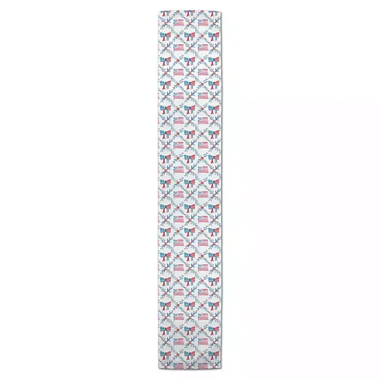 Kirklands Home Flags and Bows 4th of July Table Runner, 90 in.