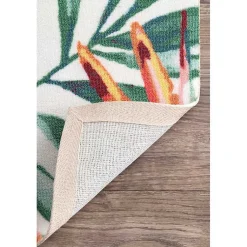 Kirklands Home Flamingo Leaf Indoor/Outdoor Area Rug, 8x10 Online