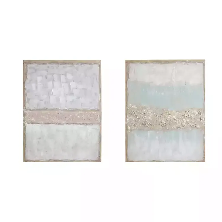 Kirklands Home Flatland Glitter Canvas Art Prints, Set of 2 Multi Online