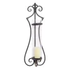 Sconces>Kirklands Home Fleur Distressed Black Iron Sconce, 31 in.