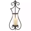 Sconces>Kirklands Home Fleur Distressed Black Iron Sconce, 25 in.