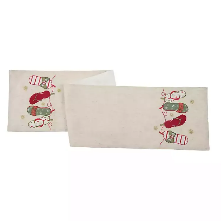 Christmas Dining & Entertaining>Kirklands Home Flip Flop Christmas Table Runner